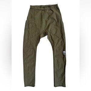 Seed Antidote Olive Green Hemp Organic Cotton Drop Crotch Unisex Pants Sz L